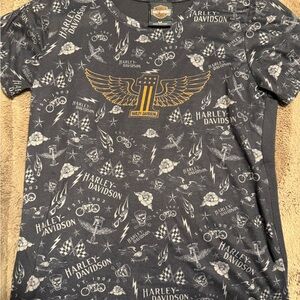 Harley-Davidson Kids Black and Gold Graphic Tee